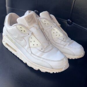 Nike Air Max  90s Cream Sneakers (Laces Included)